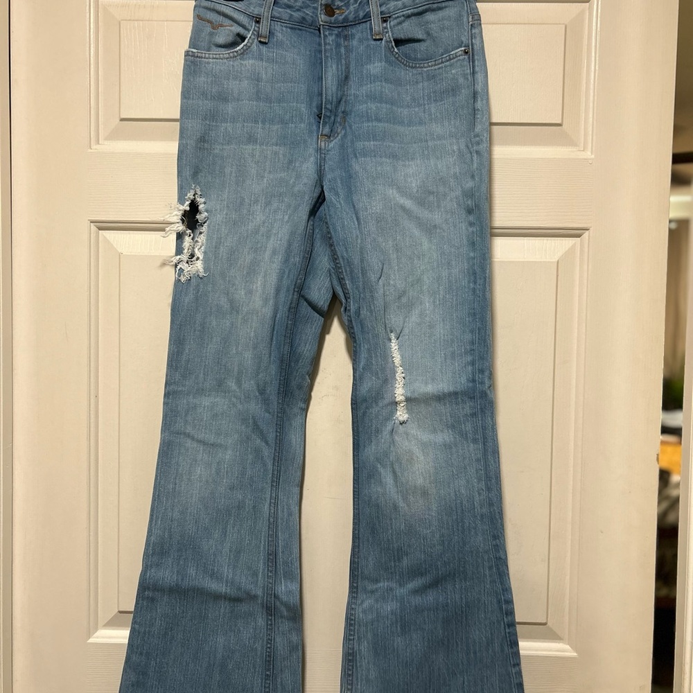Kimes Ranch Blue Flare Wide Leg Jeans